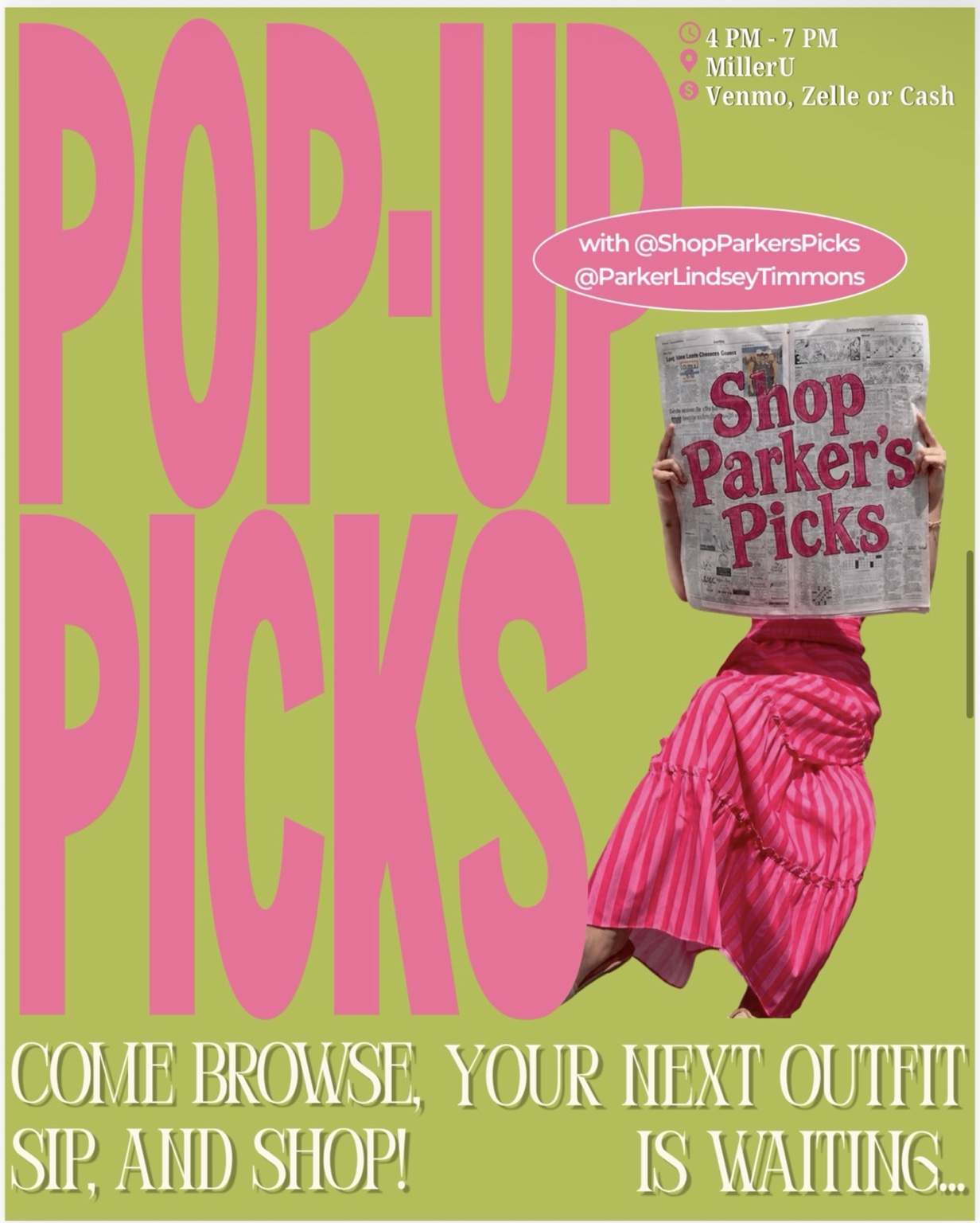 Pop-up event flyer