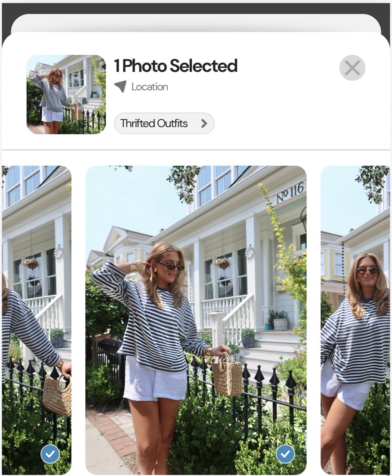 Thrifted striped outfit